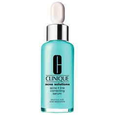 An oil-free face serum developed specifically for adult skins experiencing breakouts along with lines and wrinkles. What it is formulated to do:Gentle, hydrating formula with salicylic acid helps clear and treat acne without dryness. Potent anti-aging technology visibly improves lines, wrinkles, texture. See skin that’s clearer, smoother, and more youthful-looking. What it is formulated WITHOUT: - Parabens . Appropriate for all skin types, this product is non-acnegenic, allergy tested, 100 perce Clinique Acne, Acrylic Nails Natural, Skin Care Routine For Teens, Clinique Acne Solutions, Skin Care Routine For 20s, Acne Serum, Moisturizer For Oily Skin, Acne Solutions, Mario Badescu