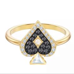 Stunning Ace Ring! Size 7 Ace Ring, Tarot Magic, Swan Logo, Black Peach, Black Ring, Magic Ring, Ring Color, Love Ring, Famous Brands