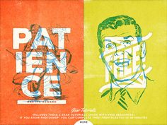 two posters with the words pat ben oil and an image of a man's face