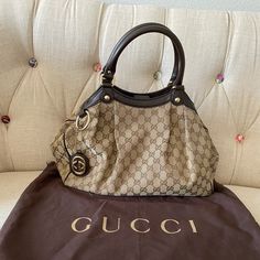 Reposhing This Item I Purchased From @Virginiareuben1. Loved It, But Ready To Rotate For Something New. Questions? Leave A Comment Below! Gucci Sukey Bag, Gucci Leather Bag, Gucci Tote Bag, Bags Gucci, Fabric Tote Bags, Gucci Tote, Gucci Monogram, Black Leather Tote Bag, Monogram Tote