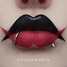 #exelentesmarcas Piercing Mouth, Dope Makeup, Edgy Makeup, Goth Makeup