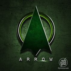 the green arrow logo on a dark background