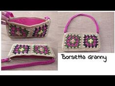 crocheted purse with matching wrist strap