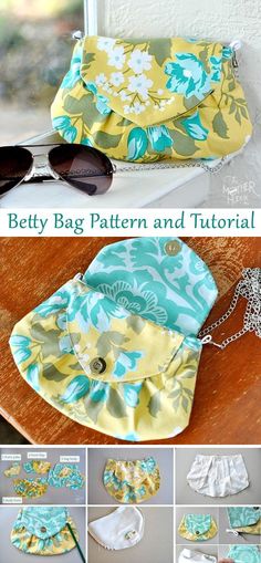 the instructions for how to make an easy purse with fabric and zippers on it