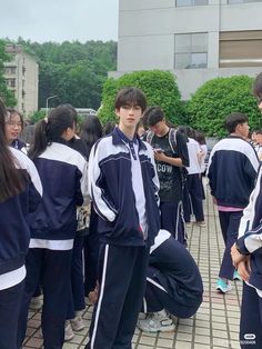 Uniform Outfits Aesthetic, Korean Uniform School, Outfits Aesthetic Korean, Academic Rivals To Lovers, Ann Liang, High School Couples, Rivals To Lovers, Academic Rivals, Boys School Outfits