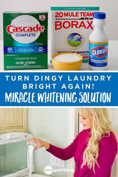 Don't give up on those dingy whites in your wardrobe and linen closet. Try this DIY whitening solution and watch it work laundry miracles! Stain Remover Diy, Homemade Stain Remover, Homemade Stain Removers, Stain Remover Spray, White Laundry, Laundry Solutions