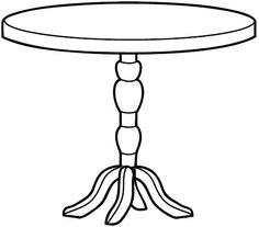 a round table with two legs and a wooden base on the top, viewed from the front