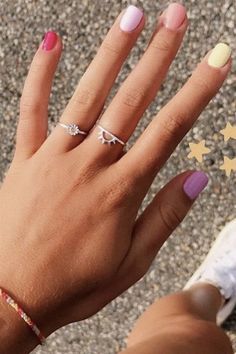 Pura Vida Sunset Ring - Silver Sunset Ring, Rings And Bracelets, Short Gel Nails, Cute Simple Nails, Sun Charm, Simple Gel Nails, Cute Gel Nails, Gorgeous Sunset, Short Acrylic Nails Designs