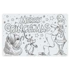 Color Your Own Dr. Seuss The Grinch Placemats The Grinch Pictures, Grinch Coloring Pages, Der Grinch, Christmas Coloring Sheets, Grinch Party, Grinch Christmas Decorations, Noel Diy, Christmas Activities For Kids, Christmas Drawing