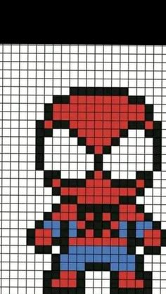 an image of spiderman from the video game, pixellated to look like it is made out of squares