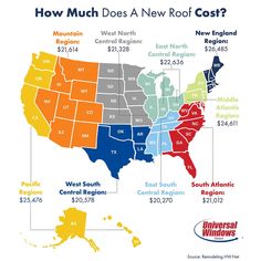 the map shows how much does a new roof cost?