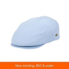 in stock Blue Flat Bill Hats For Spring, Classic Spring Baseball Cap, Classic Blue Hats For Spring, Classic Blue Hat For Spring, Classic Spring Beret With Curved Brim, Spring Casual Flat Cap Beret, Casual Flat Cap Hats For Spring, Casual Spring Beret Flat Cap, Blue Flat Cap One Size