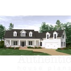 this is an artist's rendering of the country house plans for two story homes