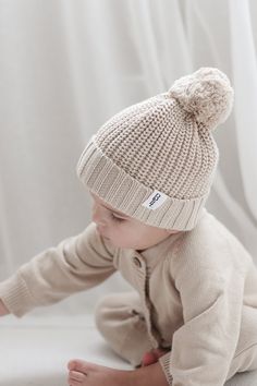 Luxe Knit Beanie | Stone Newborn Beanie, Knitted Booties, Toddler Hat, Newborn Essentials, Knitted Romper, Girls Rompers, Cozy Knits, Gender Neutral Baby