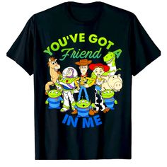 Toy Story Cartoon Funny Cotton Black S-Large Unisex Classic Shirt Cartoons Group, Group Shots, Pixar Toys, Funny Cartoons, Vintage Disney, Stylish Shirts, Classic Shirt, Toy Story, Christmas Halloween