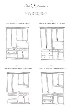 the instructions for how to build an armoire cabinet with drawers and shelves in it