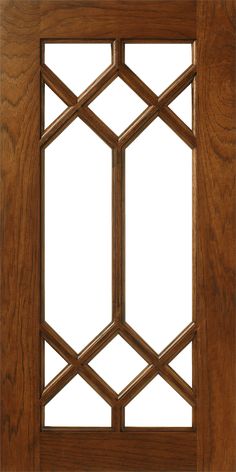 a wooden door with an open window on the inside and side panels that are made out of wood