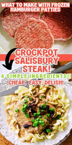 what to make with frozen hamburger patties and crockpot salisbury steak is simple ingredients