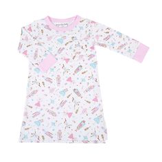 Get your little ballerina ready for bed with this playful pima cotton nightdress featuring a nutcracker ballet print by Magnolia Baby. Made with soft fabrics, this nightdress is perfect for a comfortable and whimsical night's sleep. Pink Night Dress, Nutcracker Pink, Magnolia Baby, Nutcracker Ballet, Little Ballerina, Bubble Dress, Baby Pajamas, Ballet Pink, Ballet Girls