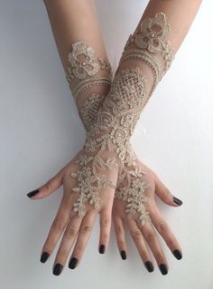 Lace Gloves Long, Gold Lace Dress, Bride Gloves, Gloves Long, Wedding Gloves, Bridal Gloves, Hand Gloves, Henna Designs Hand, Lace Gloves