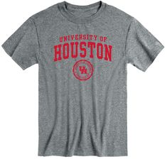 PRICES MAY VARY. COMFORTABLE AND SOFT - Our University of Houston short sleeve tee features a cotton/poly, premium quality 50% cotton and 50% polyester blend for a superior, comfy feel and long-lasting performance. Grey tee is comfortable to skin, durable and cozy, breathable, and lightweight. MADE IN THE USA – Our University of Houston spirit wear and Houston Cougars merchandise is exclusively designed and printed for Cougars fans, students and alumni in the US, while the high-quality garment i College Org Shirt, Grambling State University Alumni Shirts, Princeton Tigers, Official Letter, Education Shirts, Heritage Logo, Block Font, Houston Cougars, Arch Logo