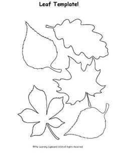 the leaf template is shown in black and white