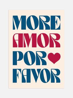 a poster with the words more armor for flavor in red, white and blue colors