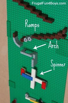 a lego board with instructions for how to build it