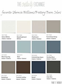 the color scheme for an exterior paint scheme