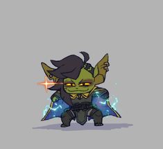 Goblin Sorcerer Dnd, Dice Goblin Art, Mischievous Character Design, Dnd Gremlin, Goblin Oc Male, Chibi Goblin, Goblin Paladin