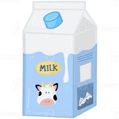 a carton of milk with a cow on it