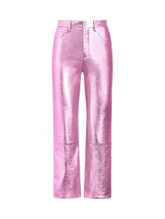 full mobile Pants Png, 80s Disco, Punk Pins, Disco Pants, Classic Style Outfits, Metallic Pants, Purple Pants, Leather Pant, Metallic Pink