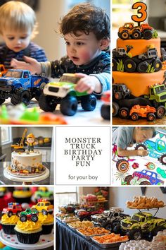 Is your boy obsessed with monster trucks?? This is for you! Throw a Monster Jam inspired party for his next birthday and grab this super fun party activity that your guests will love and remember!! Monster Truck Birthday Party Ideas Decoration, Monster Truck 3rd Birthday Party, Monster Jam Party Decorations, Birthday Party Activity Ideas, Monster Jam Birthday Party Ideas, Party Activity Ideas, Monster Truck Birthday Party Ideas, Collage Activity, Monster Jam Birthday Party