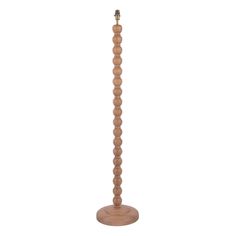 a wooden floor lamp on a white background