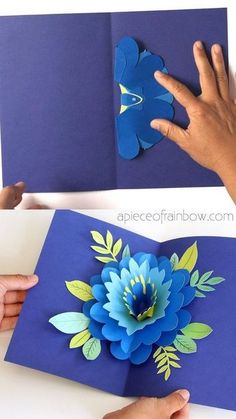 Pop Up Flower, Pop Up Flower Cards, Kraf Kertas, Happy Mother's Day Card, Celebrate Mom, Crafty Kids, Kraf Diy, Birthday Cards Diy, Mothers Day Crafts