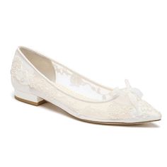 Floral Ivory Lace Flats for Brides with Petite Picot Ribbon Lace Ballet Flats, Soft Wedding, Floral Lace Pattern, Lace Flats, Ivory Lace, Lace Pattern, Embroidered Lace, Floral Lace, Ballet Flats