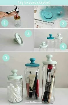 the instructions to make mason jars with lids