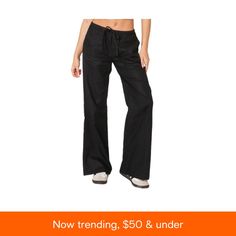 in stock Black Linen Summer Bottoms, Black Linen Bottoms For Summer, Cotton Cargo Pants For Vacation, Black Linen Bottoms For Vacation, Relaxed Fit Linen Cargo Pants, Linen Full Length Bottoms For Vacation, Vacation Linen Full-length Bottoms, Black Linen Wide Leg Bottoms, Mid-rise Linen Pants With Pockets