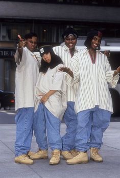 Black 90s Fashion, 90s Street Style, Hip Hop Girl, 90’s Outfits