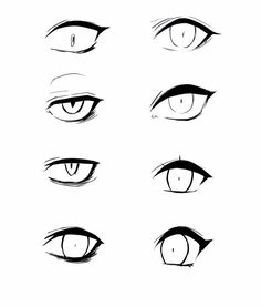 the different types of eyes drawn by hand