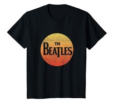 the beatles t - shirt with an orange and yellow sun on it's chest