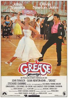 a movie poster for grease starring actors