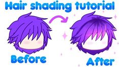 an image of hair shading with the words before and after