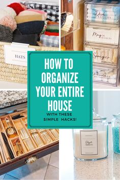 organized drawers with text overlay how to organize your entire house with these simple hacks