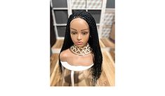 Amazon.com : Braided wig.13x6 lace frontal Watermelon wig.Black.length is 26inches long.wigs for black women. : Beauty & Personal Care Triangle Knotless Box Braids, Long Wigs For Black Women, Knotless Box Braids Wig, Black Watermelon, Triangle Braids, Knotless Box Braids