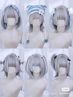 Ahoge Hair, Anime Hair Accessories, Kawaii Hair, Face Accessories, Hair White