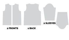 the sizes of men's vests are shown in three different styles and colors