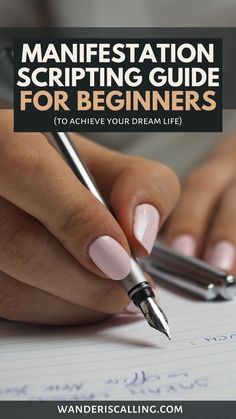 a woman's hand holding a pen and writing on paper with the words, how to