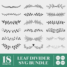 Infuse your designs with the beauty and versatility of nature with the captivating Leaf Divider SVG Bundle! This flourishing collection features various leaf-inspired dividers, from delicate single leaves and whimsical branches to bold intricate leaf clusters. Use your cutting machine like Cricut or Silhouette to bring these organic accents to life on wedding invitations that ... Drawn Leaves, Hand Drawn Leaves, Botanical Leaves, Planner Dashboard, Wood Burning Art, Bullet Journal Spread, Wood Burning, The Beauty, Hand Drawn