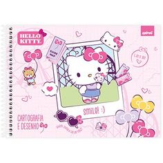 a notebook with hello kitty on the cover